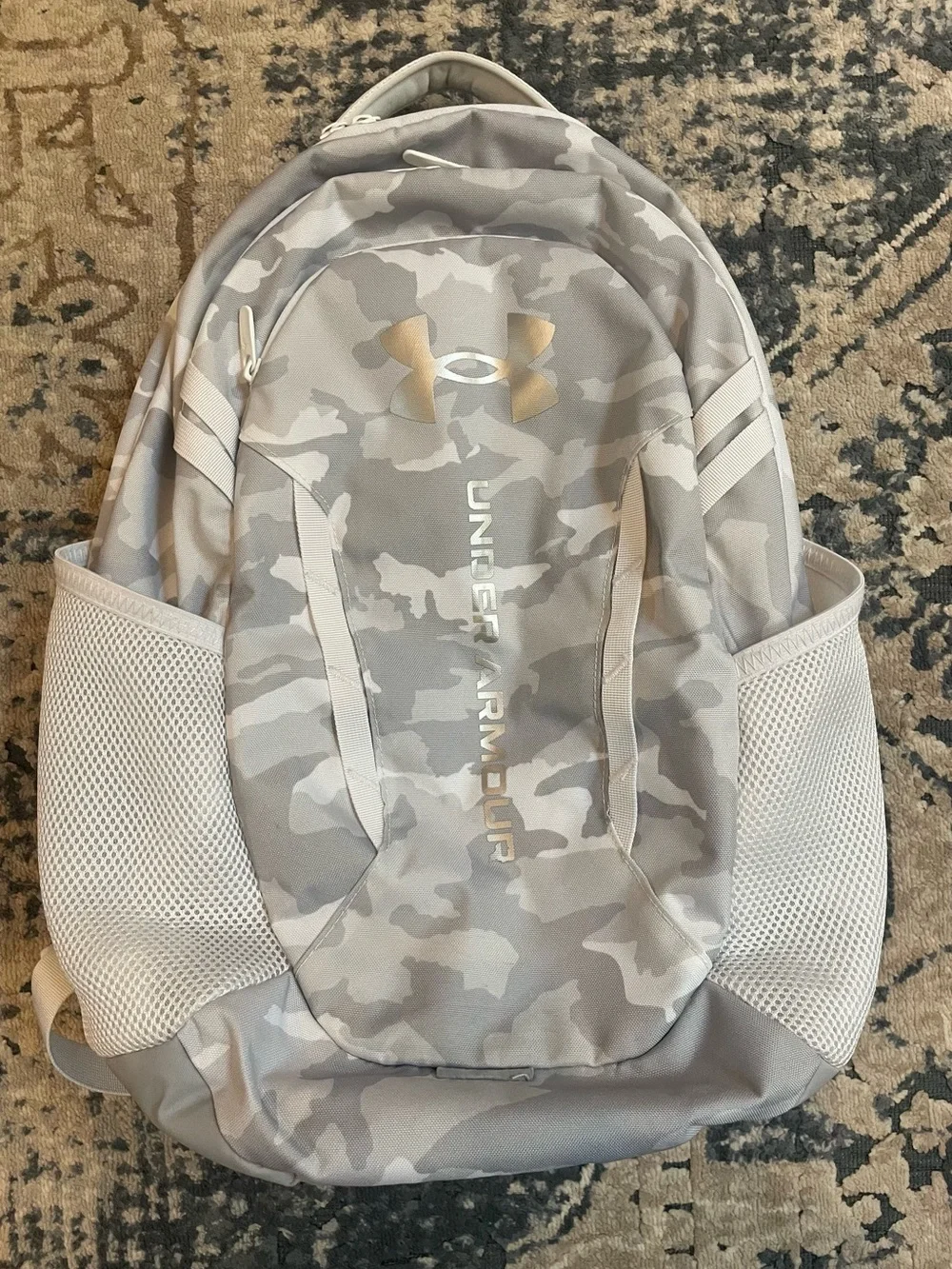 Under Armour Hustle 6.0 Light Gray Camouflage Backpack